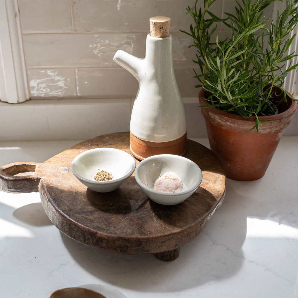 Stoneware Dip Bowl- Milk White