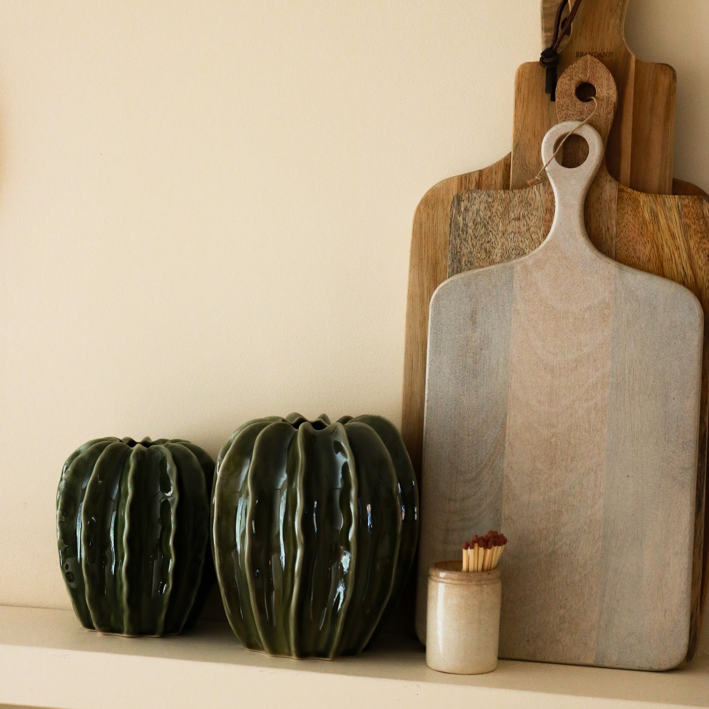 Green Ceramic Pod Vase