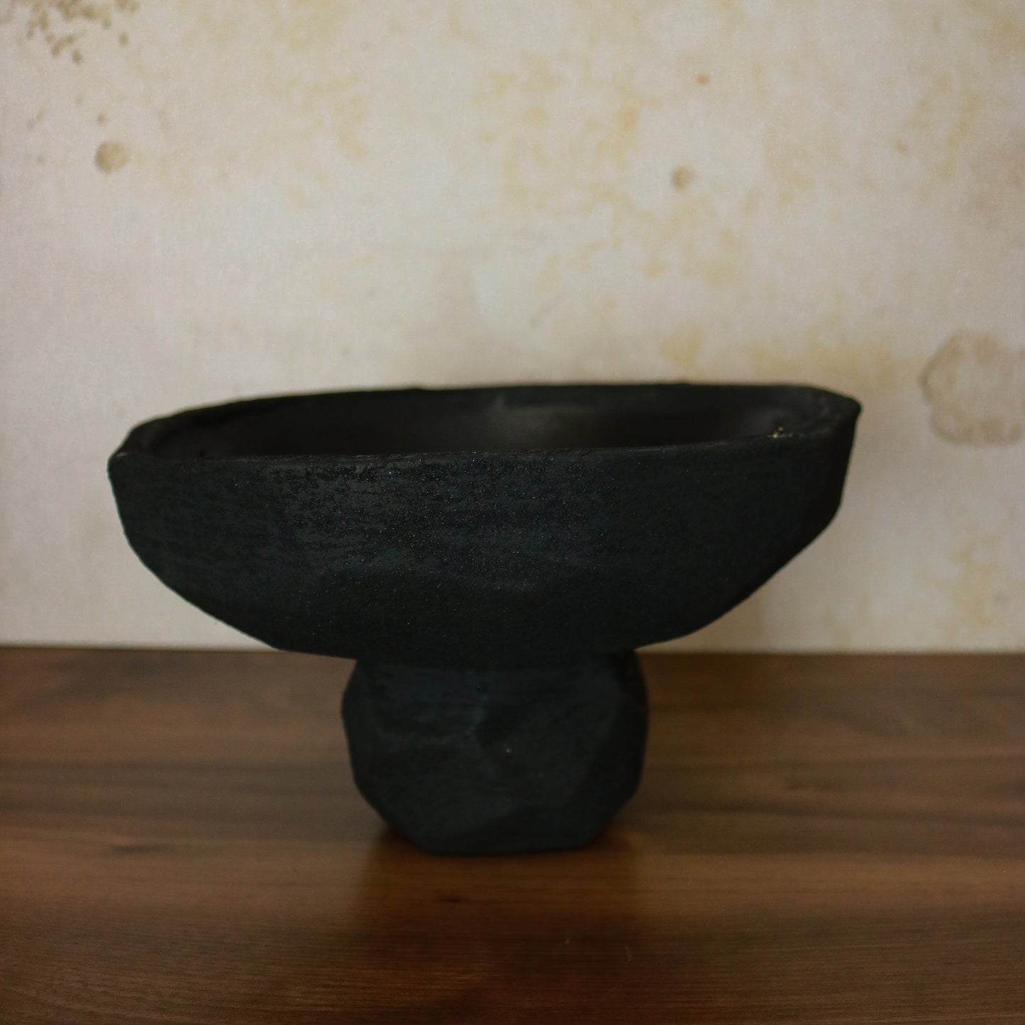 Black Cement Bowl Pot 23cm