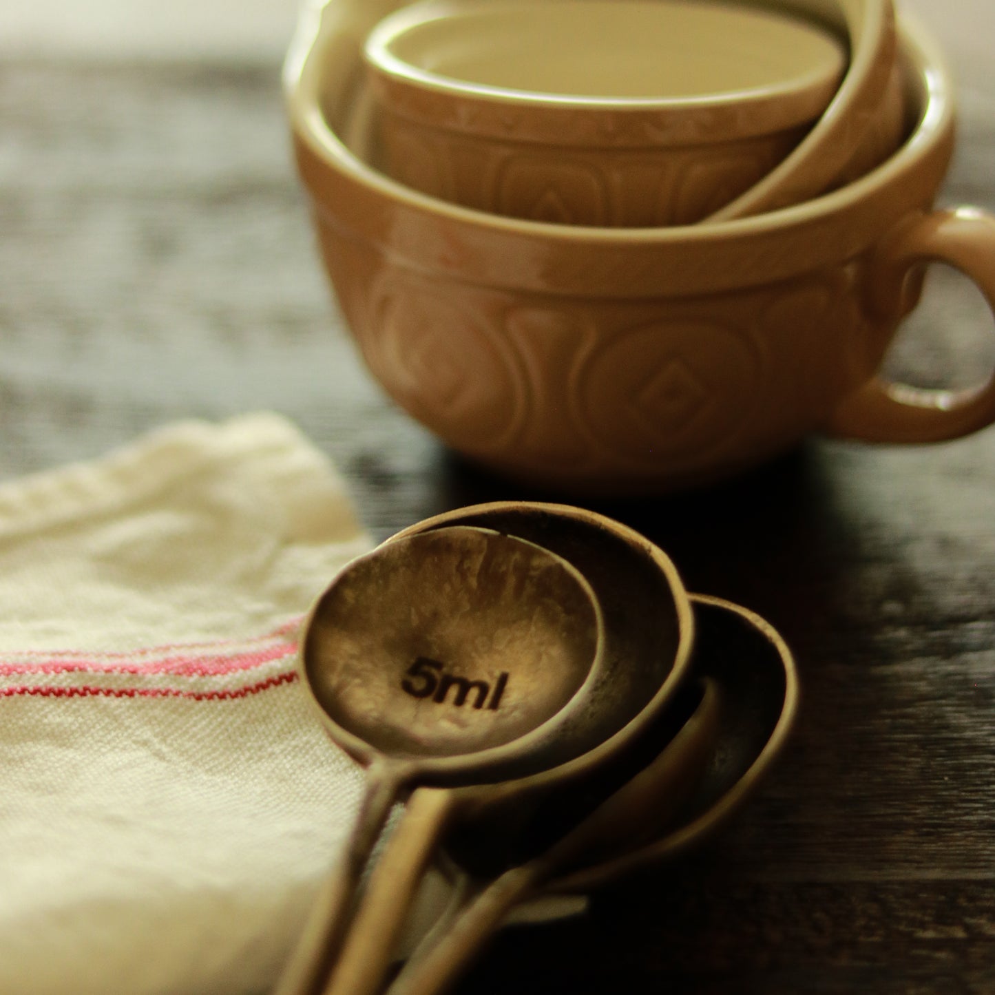 Brass Finish Iron Measuring Spoons – Set of 4