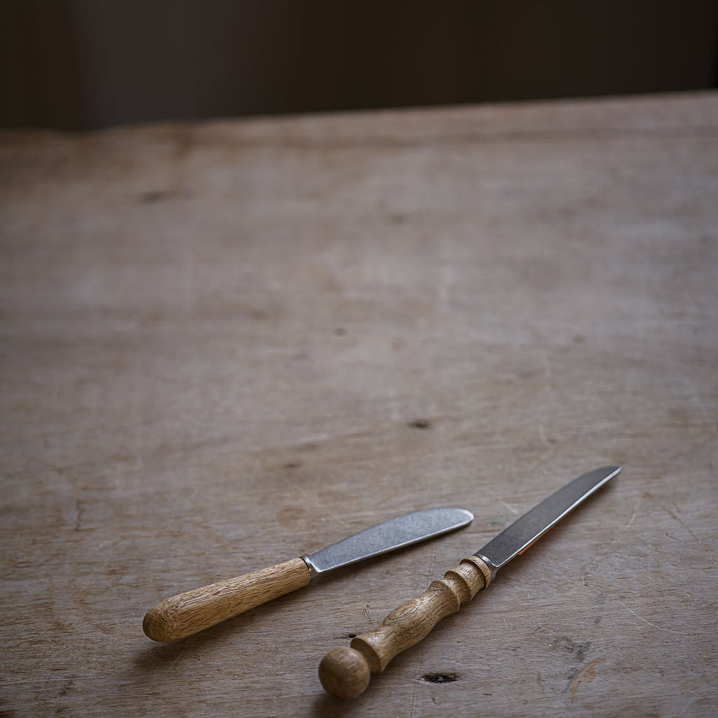 Hand-carved Breakfast Knives- Set of 2