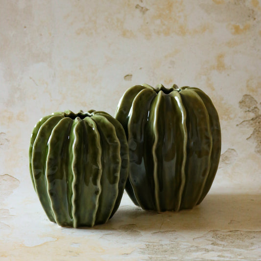 Green Ceramic Pod Vase