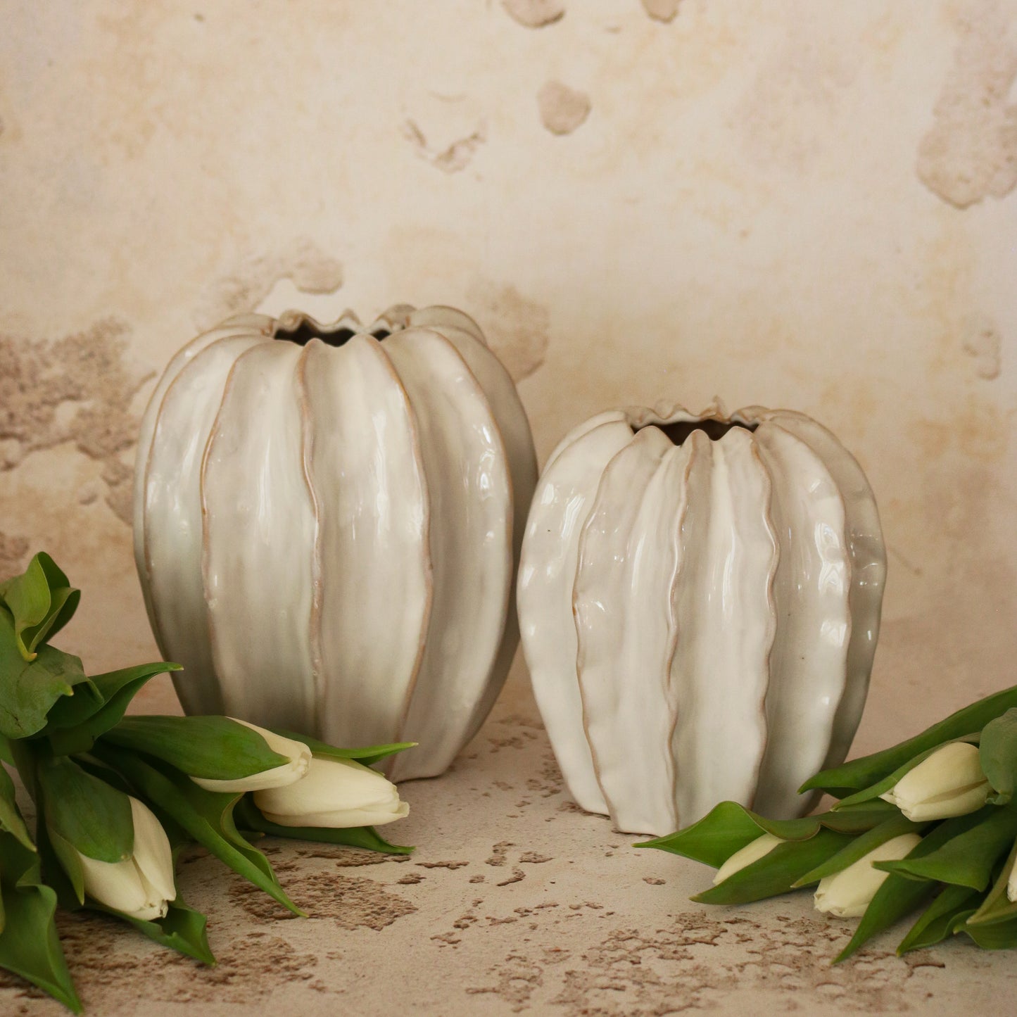 White Ceramic Pod Vase
