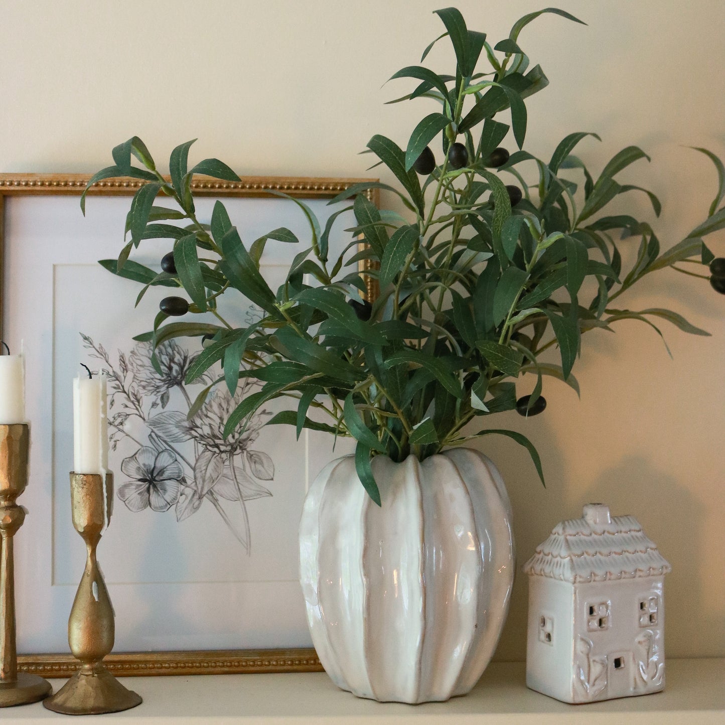 White Ceramic Pod Vase