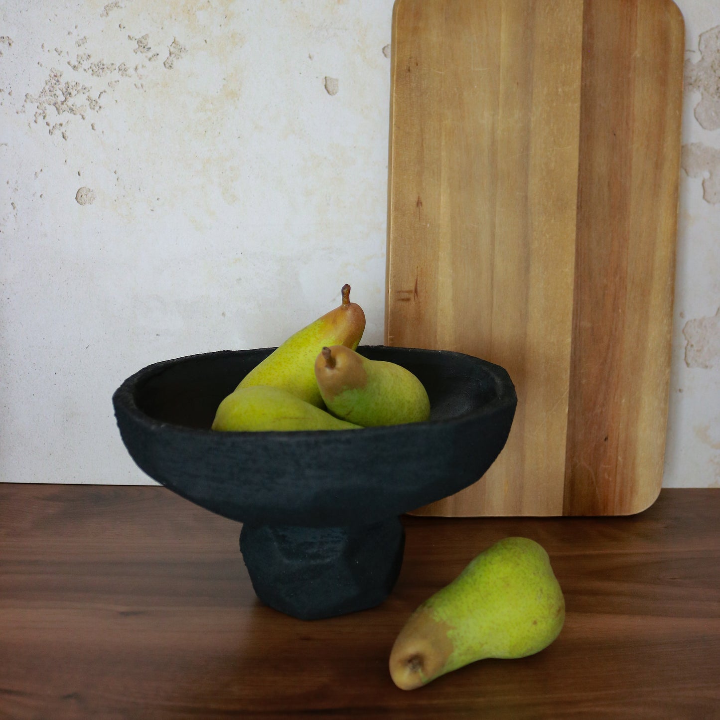 Black Cement Bowl Pot 23cm