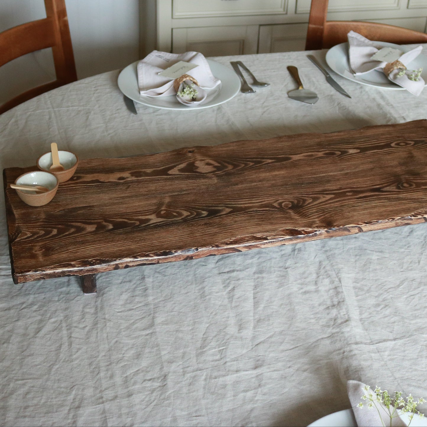 Hand crafted serving board-Dark Rustic