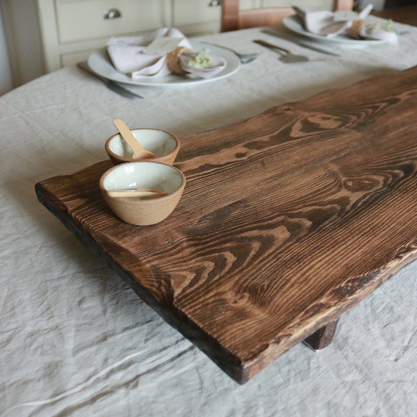 Hand crafted serving board-Dark Rustic