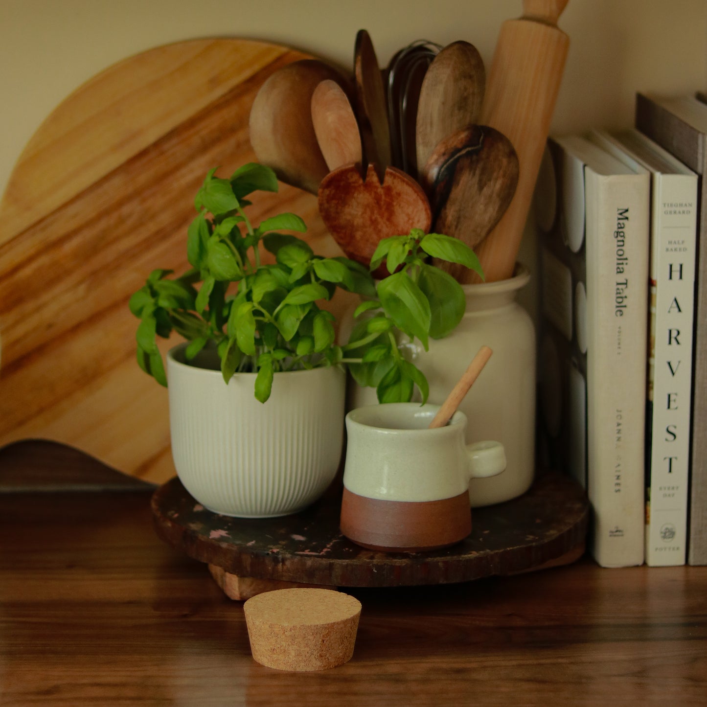 Ceramic Pot with Spoon