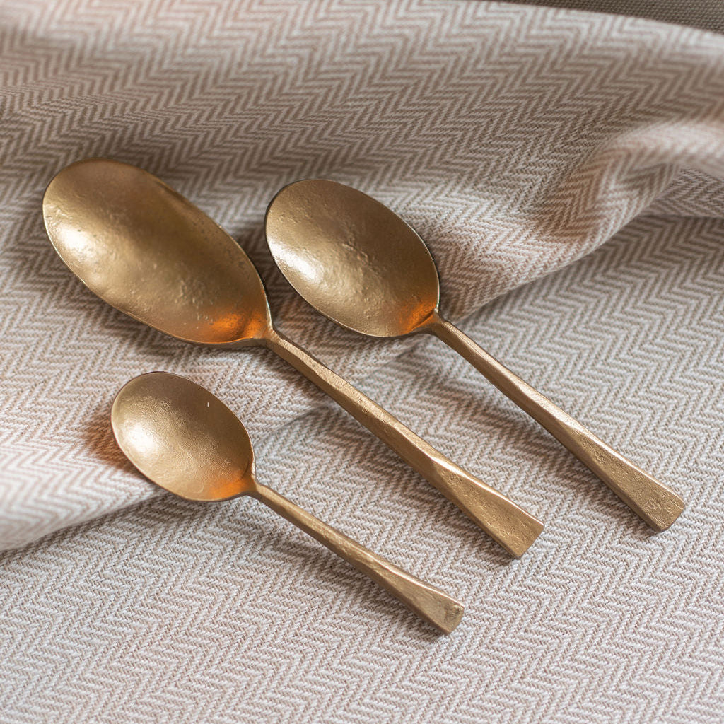 Forged Brass spoons set of 3