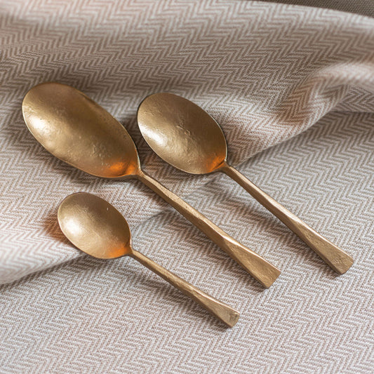 Forged Brass spoons set of 3