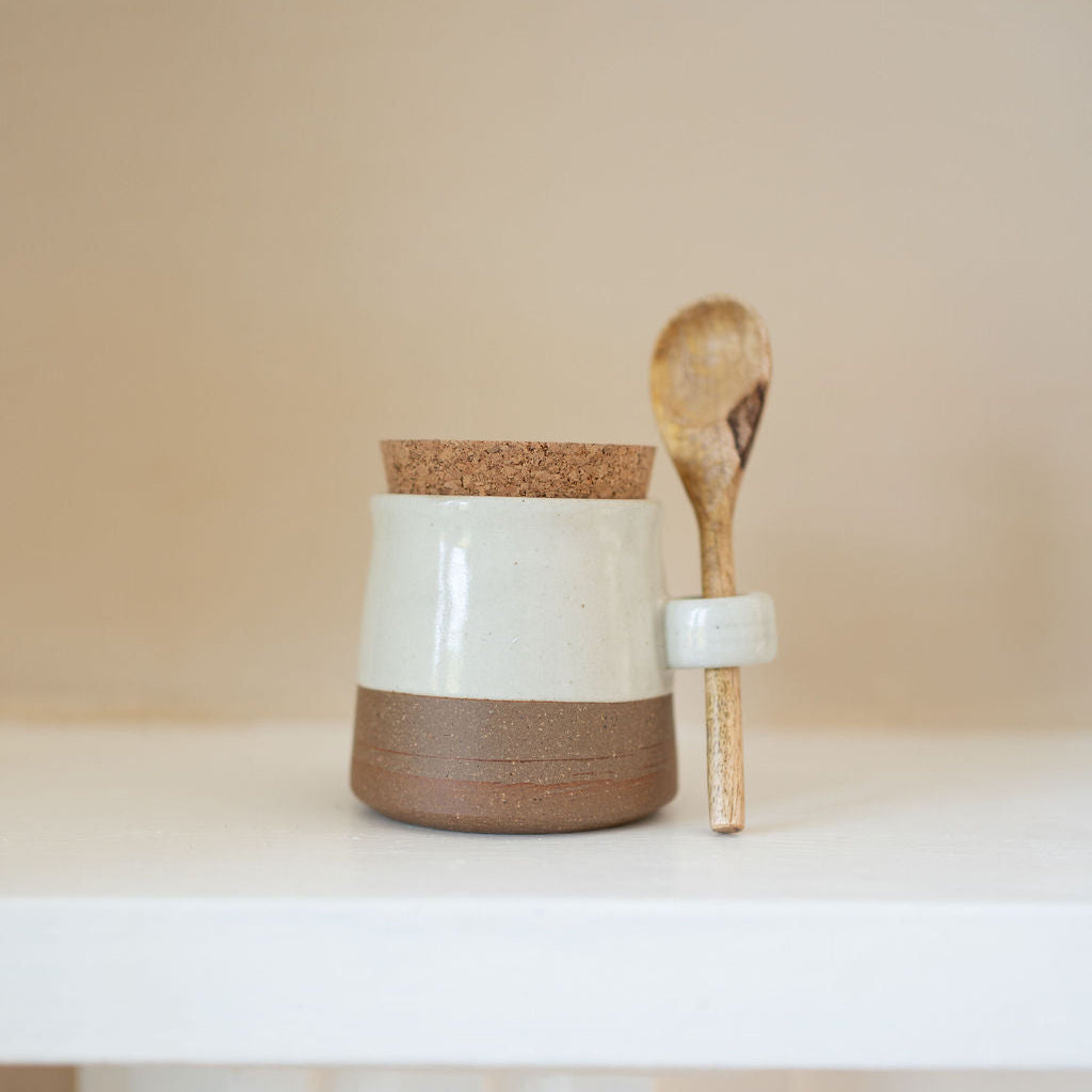Ceramic Pot with Spoon