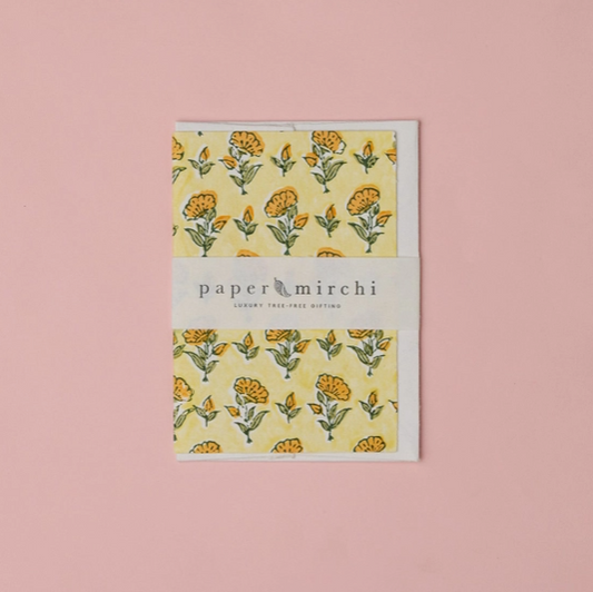 Block Printed Greeting Card- Sunshine