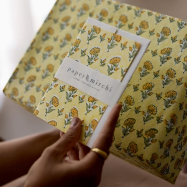 Block Printed Greeting Card- Sunshine