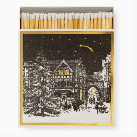Starry Night: Luxury safety matchbox with a starry night design