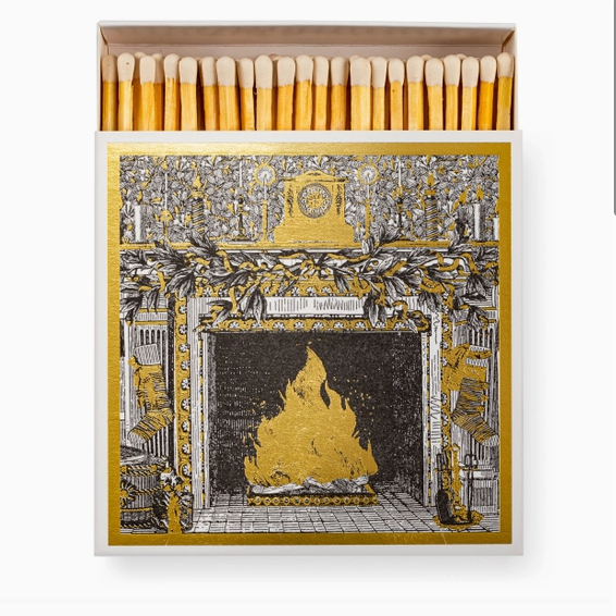 Fireside: Luxury safety matchbox with a cosy fireside design