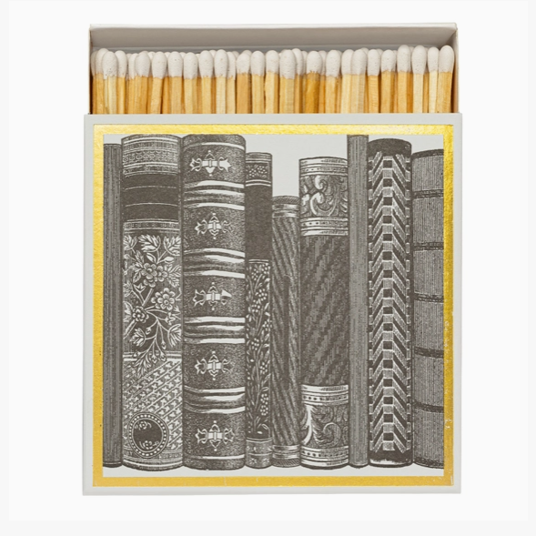 Books: Luxury safety matchbox with a decorative books design