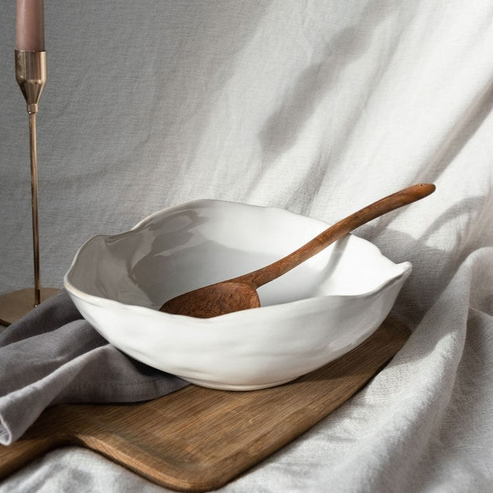 Dune White Serving Bowl-Large