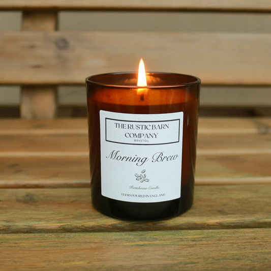 Morning Brew Candle with Flame - Square